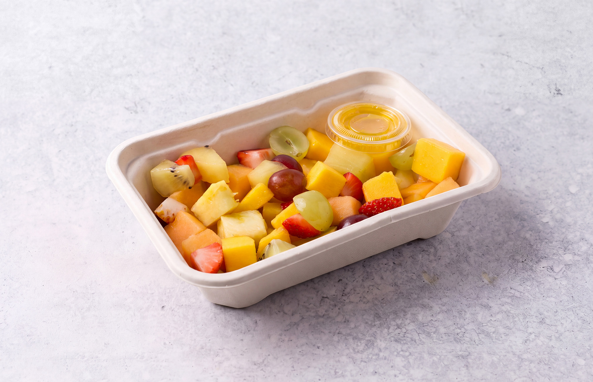 Fresh Fruit Salad With Mango Juice